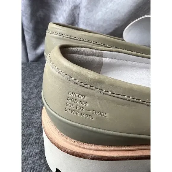 Oncept Seoul Platform Loafers Silver Moss Gray Size 6.5 - Picture 5 of 10